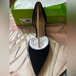 Women’s Sam Edelman Pointed Toe Pump, Black Suede - Size 9